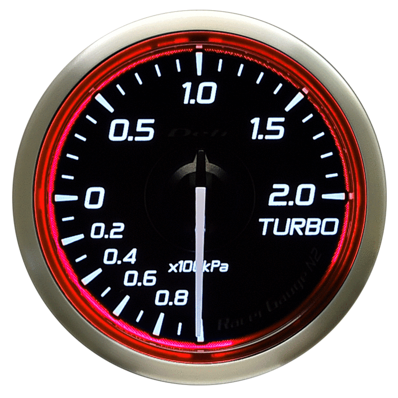 Defi DF Racer 60mm Turbo 200 Boost Gauge (Red)