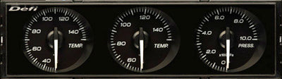 Defi RH Car DIN Gauge Set RHD (White with White Pointer)