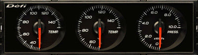 Defi RH Car DIN Gauge Set RHD (White with Red Pointer)