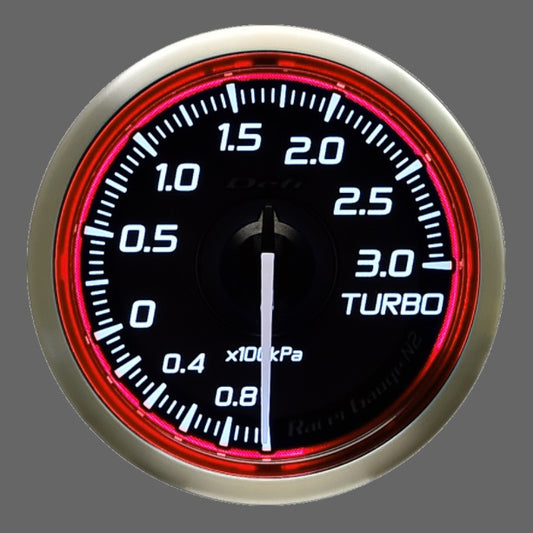 Defi DF Racer N2 52mm Turbo 300 Boost Gauge (Red)