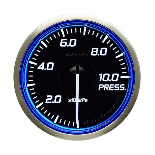 Defi Racer N2 52mm Pressure Gauge (Blue)