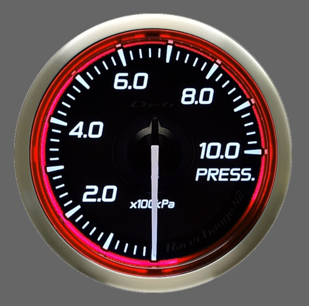 Defi DF Racer N2 52mm Pressure Gauge (Red)