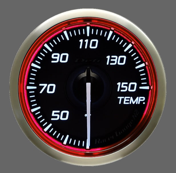 Defi DF Racer N2 52mm Temp Gauge (Red)