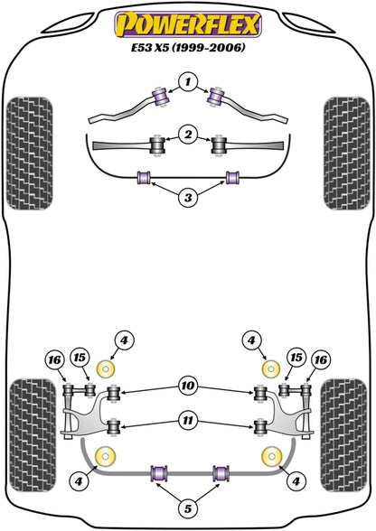 Powerflex Rear Subframe To Chassis Bush for BMW X5 E53 (99-06)