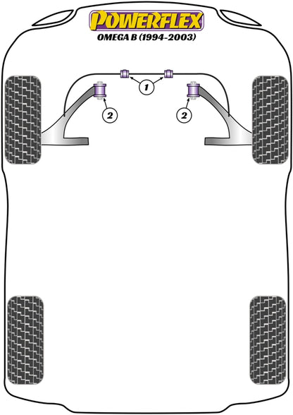 Powerflex Front Anti Roll Bar Bush for Vauxhall Omega B (94-03)