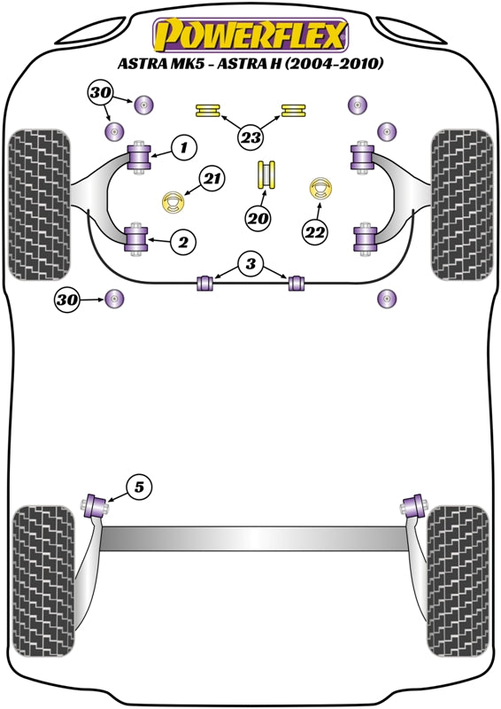 Powerflex Front Subframe Bush for Vauxhall Astra H Mk5 (04-10)