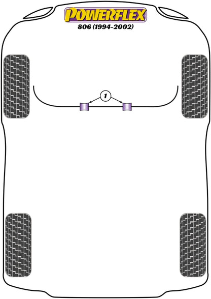 Powerflex Front Anti Roll Bar for Peugeot 806 (94-02)