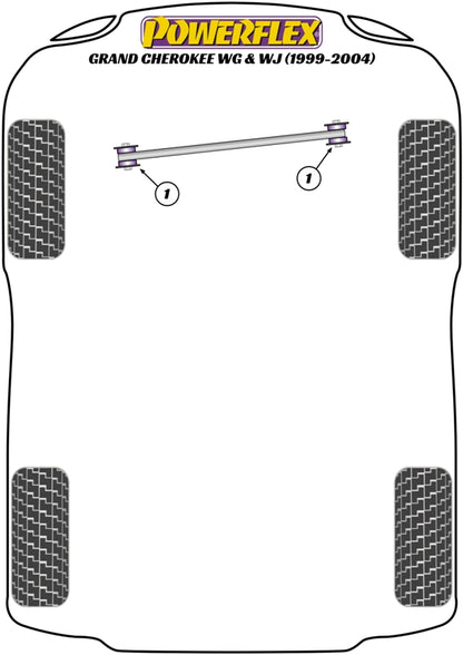 Powerflex Front Panhard Rod Bush for Jeep Grand Cherokee WG/WJ (99-04)