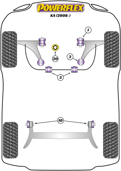 Powerflex Lower Torque Mount (Purple) for Ford KA (08-16)