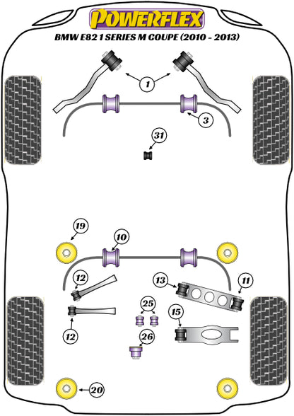 Powerflex Front Anti Roll Bar Bush for BMW E82 1M (10-12)