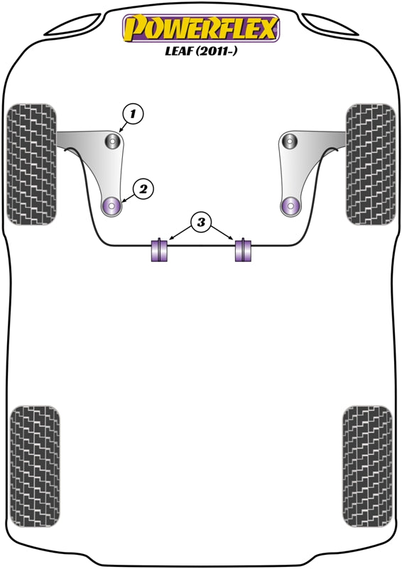 Powerflex Front Wishbone Rear Bush for Nissan Leaf (11-)
