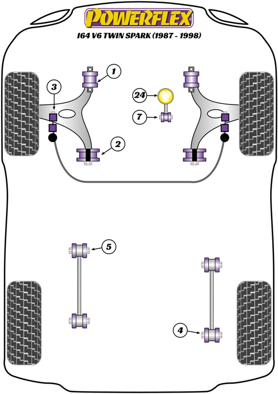 Powerflex Front Lower Arm Front Bush for Alfa Romeo 164 V6 & Twin Spark