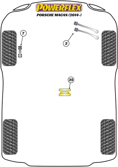 Powerflex Front Upper Control Arm Bush for Porsche Macan (14-)