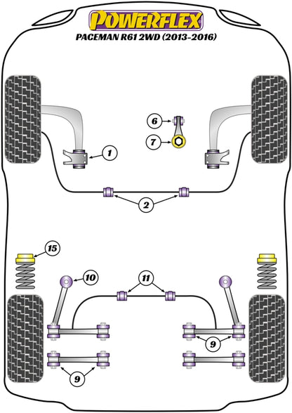 Powerflex Front Arm Rear Bush for Mini Paceman R61 2WD (13-16)