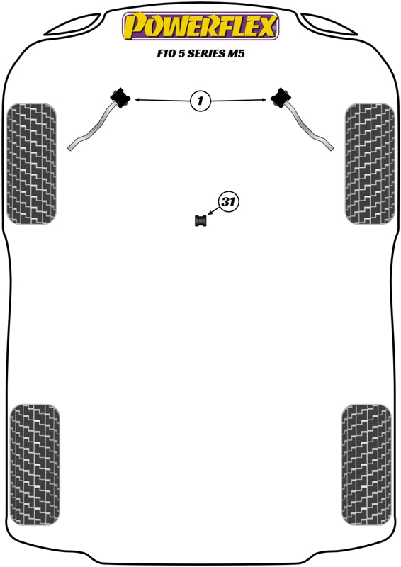Powerflex Front Radius Arm to Chassis Bush for BMW M5 F10 (10-16)