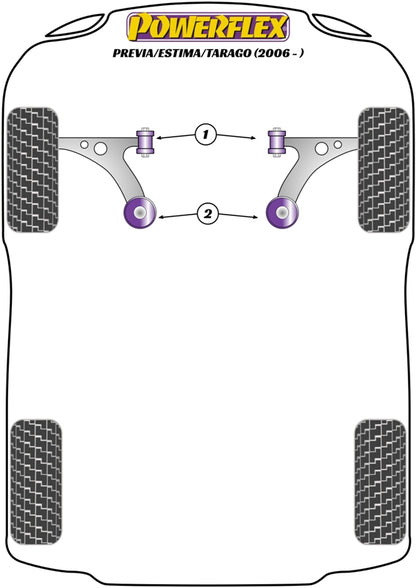 Powerflex Front Wishbone Front Bush for Toyota Previa / Estima (06-)