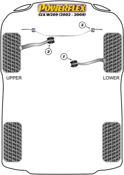 Powerflex Black Front Anti Roll Bar Inner Bush for Mercedes CLK W209 (02-09)