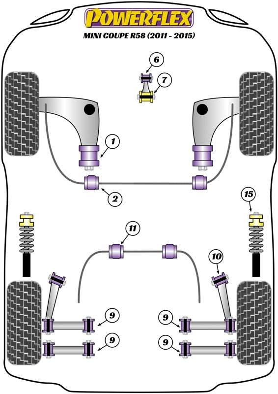 Powerflex Front Anti Roll Bar Bush for Mini R58 Coupe (11-15)