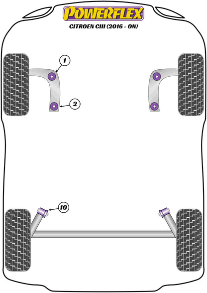 Powerflex Front Arm Front Bush for Citroen C3 III (16-)