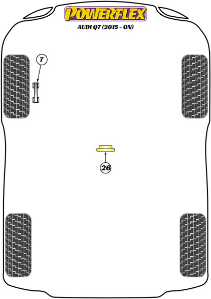 Powerflex Black Transmission Mount Insert (Track) for Audi Q7 4M (15-)