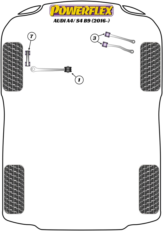 Powerflex Front Upper Control Arm Bush - Camber Adj for Audi A4 S4 B9 (16-)