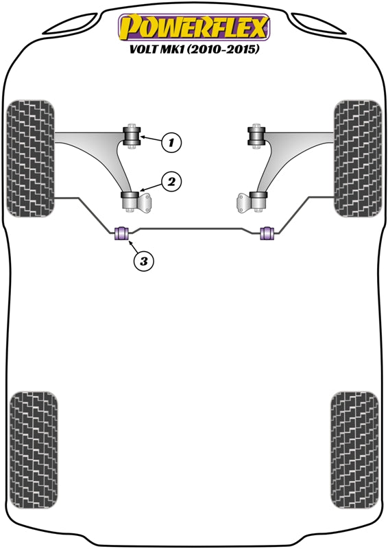 Powerflex Front Arm Front Bush for Chevrolet Volt Mk1 (10-15)