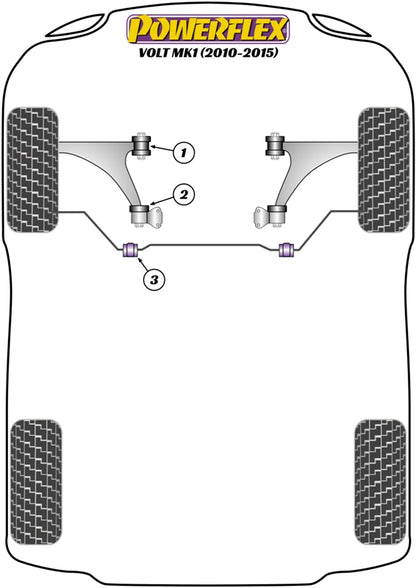 Powerflex Front Arm Front Bush for Chevrolet Volt Mk1 (10-15)