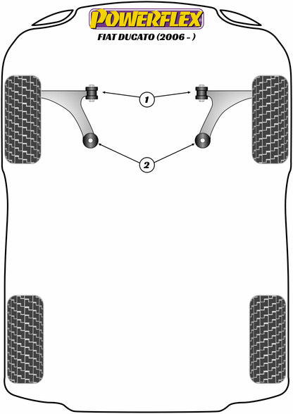 Powerflex Front Wishbone Rear Bush for Fiat Ducato (06-)