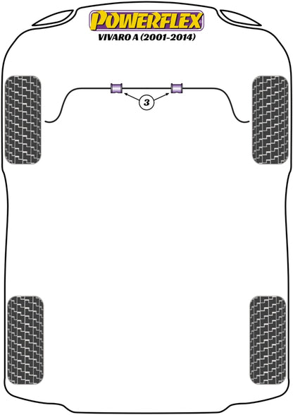 Powerflex Front Anti Roll Bar Bush for Vauxhall Vivaro A (01-14)