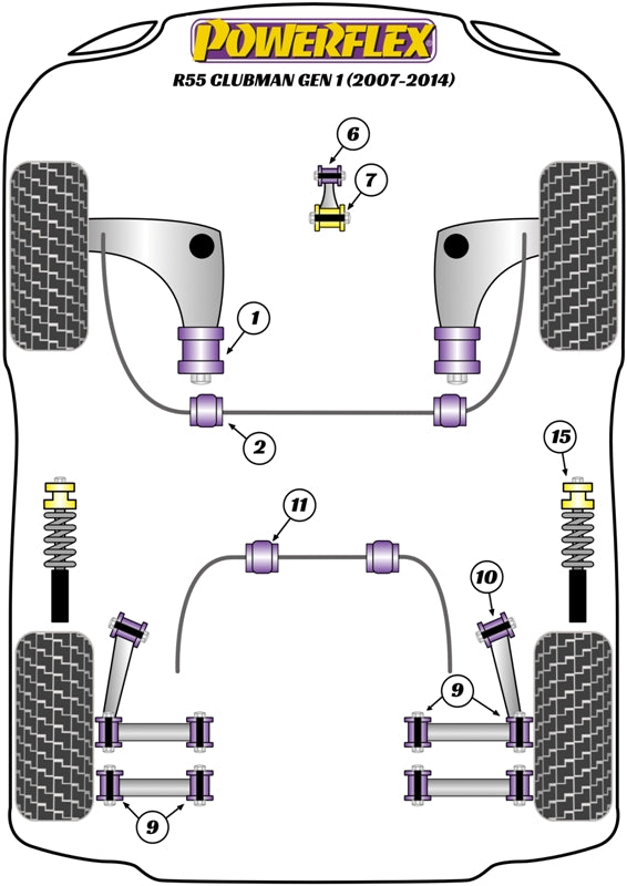 Powerflex Jack Pad Adaptor for Mini R55 Clubman (07-14)