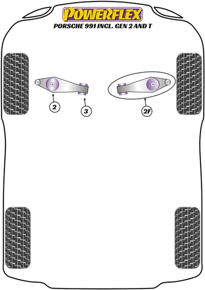 Powerflex Track Control Arm & Bush Kit (Adjustable) for Porsche 911 991 (12-19)
