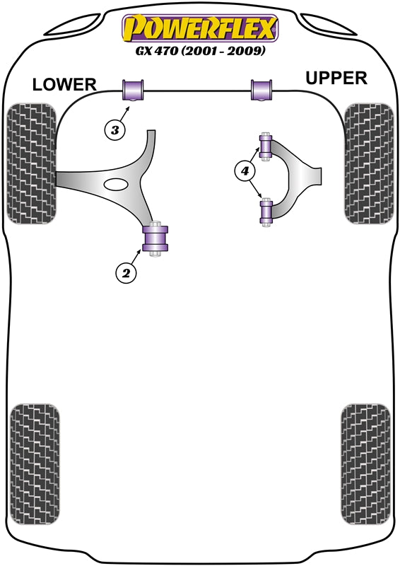 Powerflex Front Upper Control Arm Bush for Lexus GX 470 (02-09)