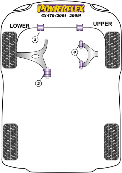 Powerflex Front Upper Control Arm Bush for Lexus GX 470 (02-09)