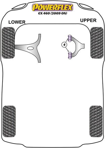 Powerflex Front Upper Control Arm Bush for Lexus GX 460 (09-)