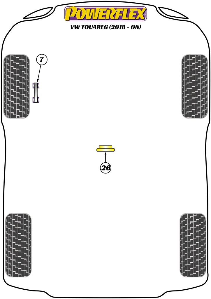 Powerflex Gearbox Mount Insert (Petrol) for Volkswagen Touareg (18-)