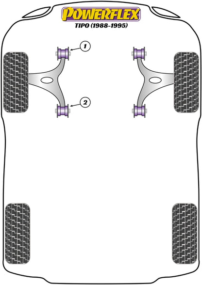 Powerflex Front Lower Wishbone Rear Bush for Fiat Tipo (88-95)