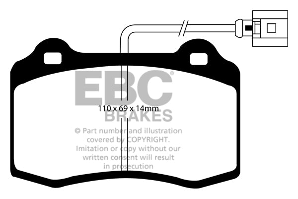 EBC Redstuff Front Brake Pads - DP31140/2C