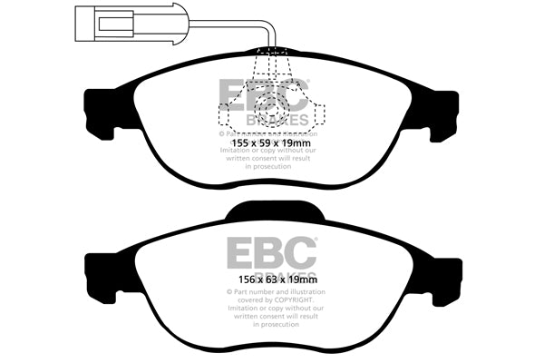 EBC Yellowstuff Front Brake Pads - DP41153R