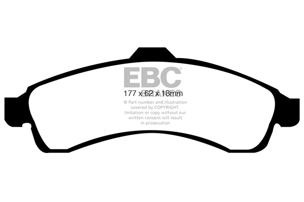 EBC Yellowstuff Front Brake Pads - DP41618R