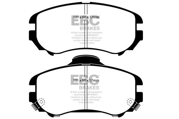 EBC Yellowstuff Front Brake Pads - DP41643R