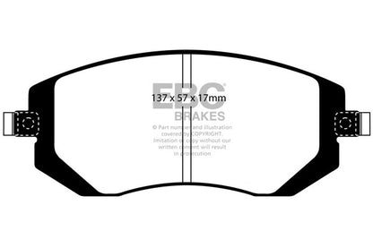 EBC Yellowstuff Front Brake Pads - DP41661R