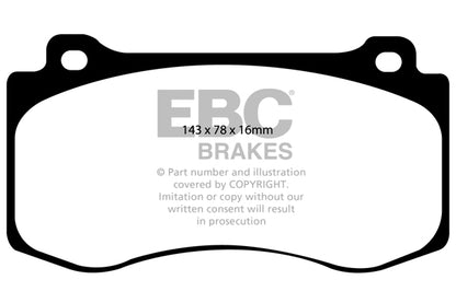 EBC Yellowstuff Front Brake Pads - DP41764R