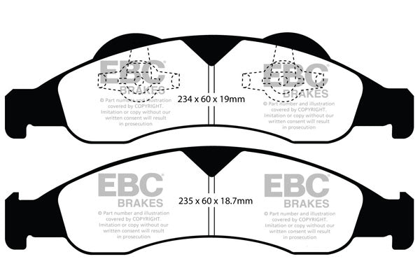 EBC Yellowstuff Front Brake Pads - DP41803R