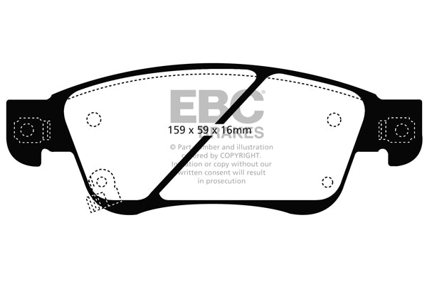 EBC Yellowstuff Front Brake Pads - DP41807R