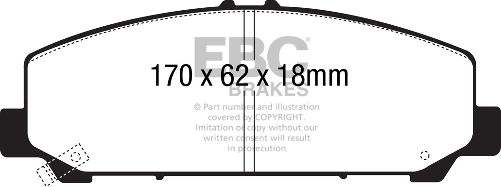 EBC Yellowstuff Front Brake Pads - DP41808R