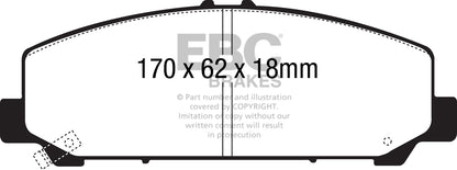 EBC Yellowstuff Front Brake Pads - DP41808R