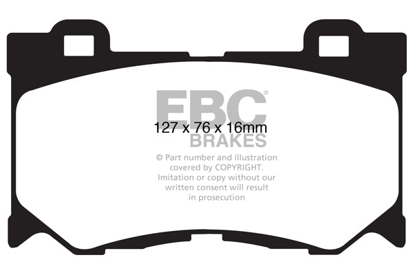 EBC Yellowstuff Front Brake Pads - DP41823R