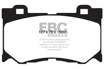 EBC Yellowstuff Front Brake Pads - DP41823R