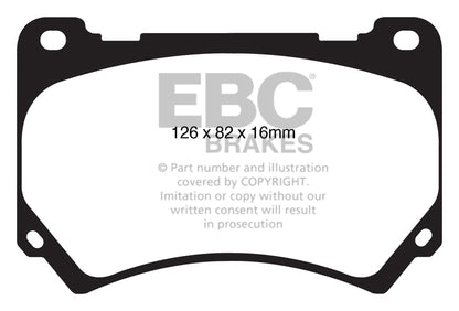 EBC Yellowstuff Front Brake Pads - DP41849R