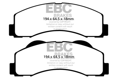 EBC Yellowstuff Front Brake Pads - DP41855R